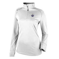 Edmonton Oilers Columbia Women's Omni-Wick Shotgun 2.0 Quarter-Zip Pullover Top - White Pullover