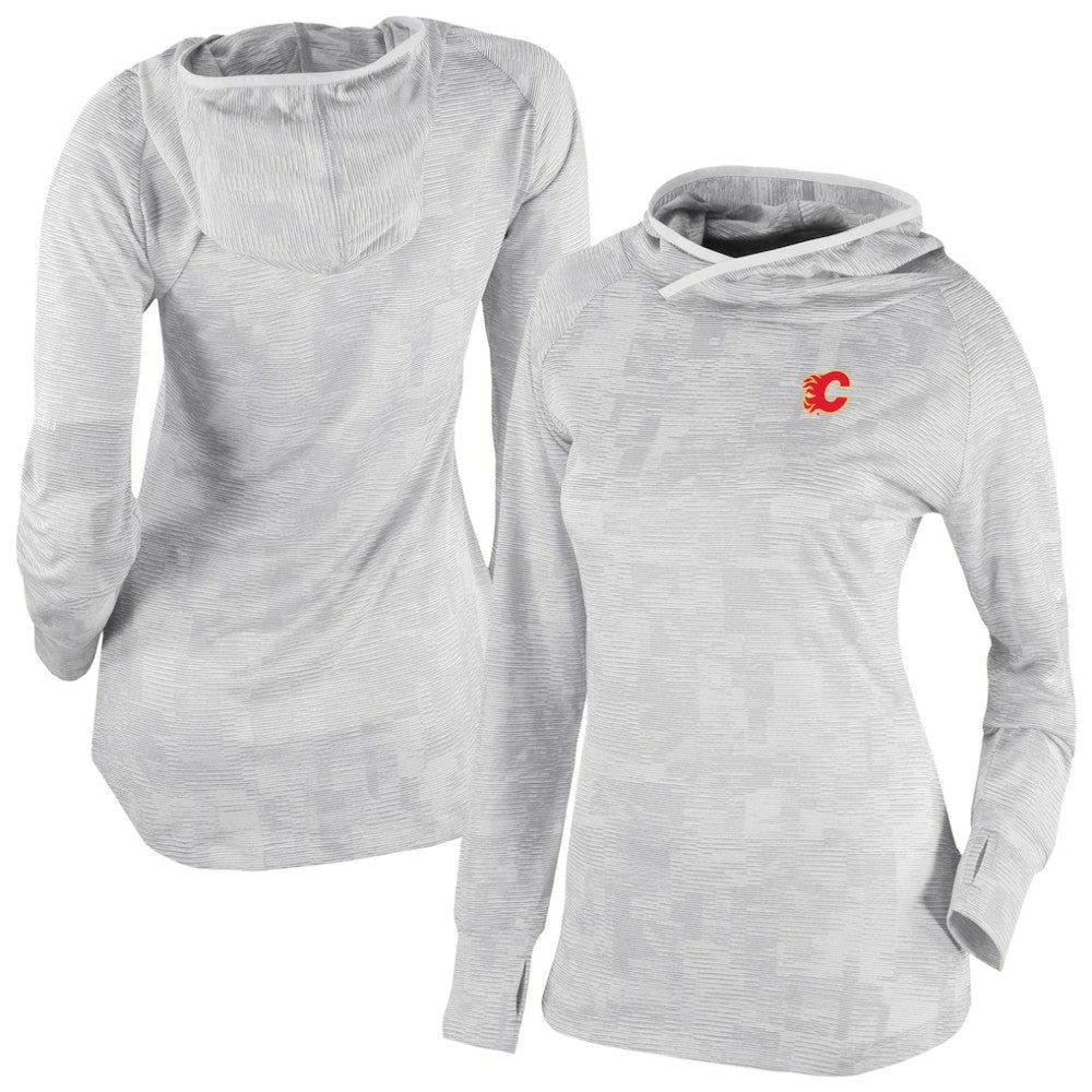 Calgary Flames Columbia Women's Omni-Wick Sunday Ball Pullover Hoodie - White Hoodies