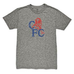 Chelsea 1863FC Retro '86 Badge Vintage Tri-Blend T-Shirt - Heather Gray for sale