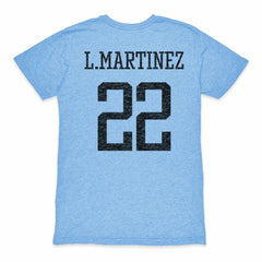 Lautaro Martinez Argentina National Team 1863FC Retro Player Tri-Blend T-Shirt - Light Blue online