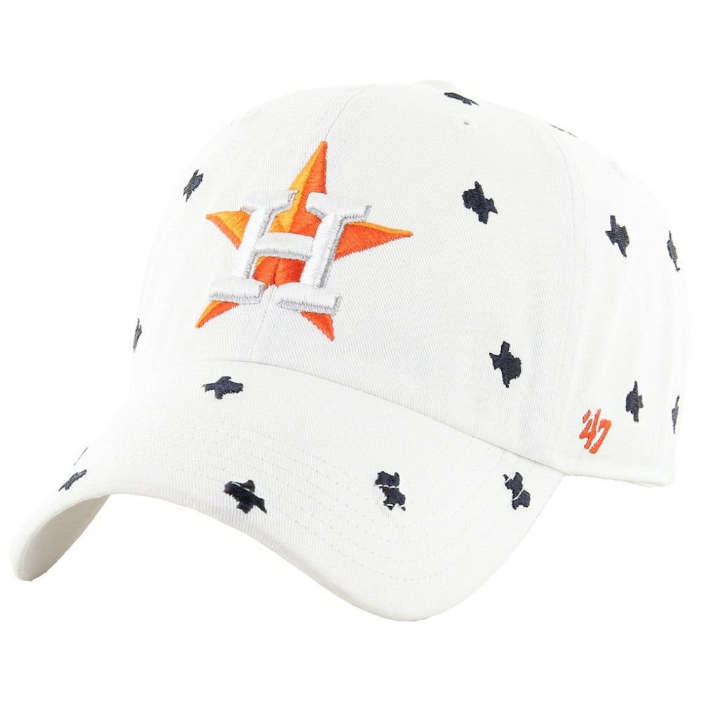 Houston Astros Women's Confetti Clean Up Adjustable Hat White