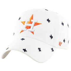 Houston Astros Women's Confetti Clean Up Adjustable Hat White
