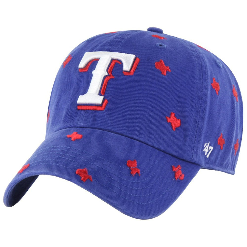 Texas Rangers Women's Confetti Clean Up Adjustable Hat Royal