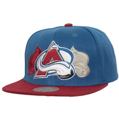 Colorado Avalanche Mitchell & Ness Soul Triple Up Snapback Hat - Light Blue Hats
