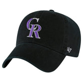 Colorado Rockies Youth Clean Up Adjustable Hat Black