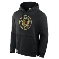 Chicago Blackhawks Fanatics Decades Collection Tradition Hoodie - Black Hoodies