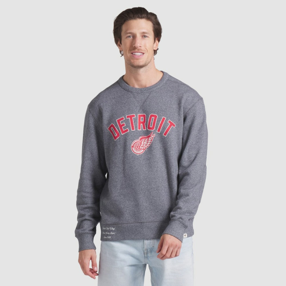 Detroit Red Wings Fanatics Decades Collection Legendary Fleece Pullover Sweatshirt - Heather Gray Sweatshirts