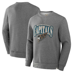 Washington Capitals Fanatics Decades Collection Legendary Fleece Pullover Sweatshirt - Heather Gray Sweatshirts