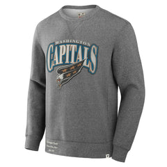 Washington Capitals Fanatics Decades Collection Legendary Fleece Pullover Sweatshirt - Heather Gray Sweatshirts