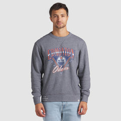 Edmonton Oilers Fanatics Decades Collection Legendary Fleece Pullover Sweatshirt - Heather Gray Sweatshirts