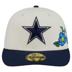 Dallas Cowboys New Era Tonal Florals 59FIFTY Fitted Hat - Cream/Navy outlet