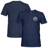 Manchester City 1863FC Color Badge Retro Tri-Blend T-Shirt Discount - Navy