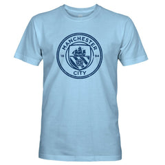 Manchester City 1863FC Mono Badge T-Shirt - Sky Blue for sale