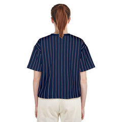 Washington Nationals Women's 2025 City Connect Pinstripe T-Shirt Navy
