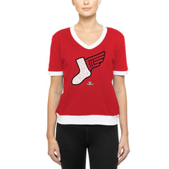 Chicago White Sox Women's 2025 City Connect Rhinestone V-Neck T-Shirt Red