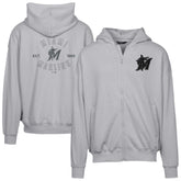 Miami Marlins Levelwear Uphill Abyssal Full-Zip Hoodie Gray