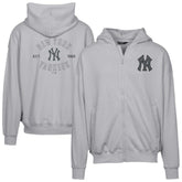 New York Yankees Levelwear Uphill Abyssal Full-Zip Hoodie Gray