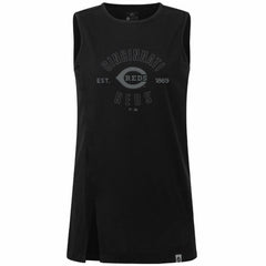 Cincinnati Reds Levelwear Women's Influx Abyssal Tank Top Black
