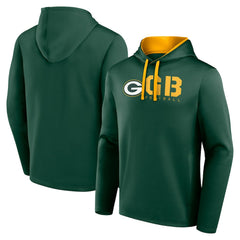 Green Bay Packers Logo Athletic Head Start Pullover Hoodie - Green cheap