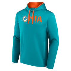 Miami Dolphins Logo Athletic Head Start Pullover Hoodie - Aqua outlet