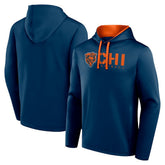 Chicago Bears Logo Athletic Head Start Pullover Hoodie - Navy cheap