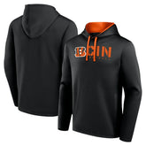 Cincinnati Bengals Logo Athletic Head Start Pullover Hoodie - Black cheap