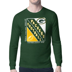 Green Bay Packers Starter Shield Logo Long Sleeve T-Shirt - Olive for sale
