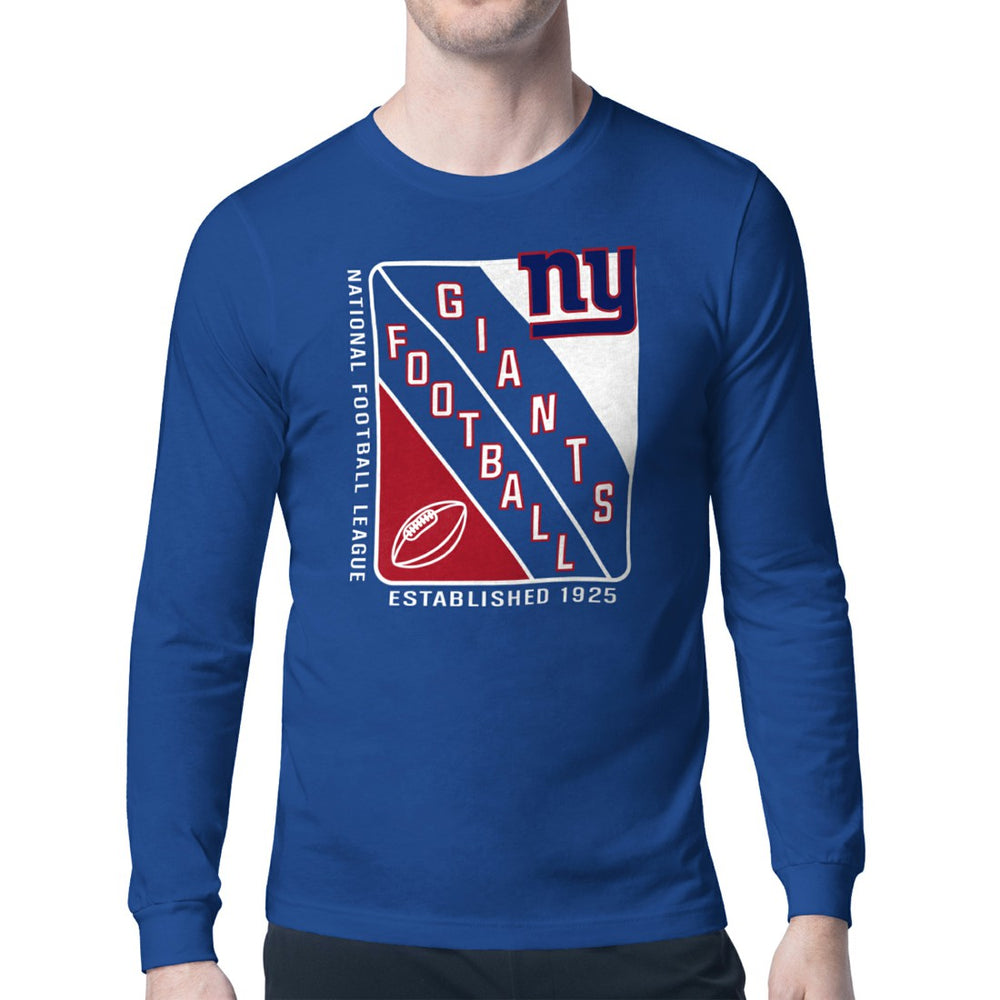 New York Giants Starter Shield Logo Long Sleeve T-Shirt - Royal outlet