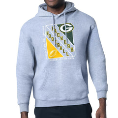 Green Bay Packers Starter Shield Logo Pullover Hoodie - Heather Gray sale