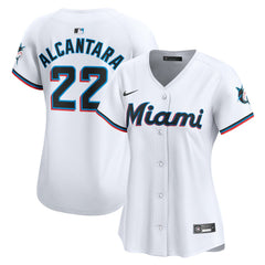 Sandy Alcantara Miami Marlins Women's Home Limited Player Jersey - White