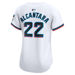 Sandy Alcantara Miami Marlins Women's Home Limited Player Jersey - White