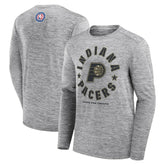 Indiana Pacers NBA Hoops for Troops Long Sleeve T-Shirt - Heather Gray sale