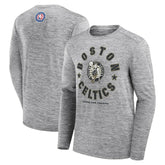 Boston Celtics NBA Hoops for Troops Long Sleeve T-Shirt - Heather Gray cheap