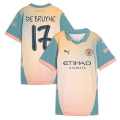 Kevin De Bruyne Manchester City Women's 2024/25 Fourth Replica Player Jersey - Blue shop