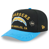 Los Angeles Chargers New Era 2025 NFL Draft On Stage A-Frame 59FIFTY Fitted Hat - Black/Powder Blue sale