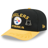 Pittsburgh Steelers New Era 2025 NFL Draft On Stage A-Frame 59FIFTY Fitted Hat - Black/Gold discount