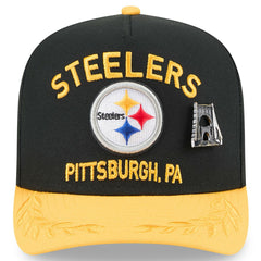 Pittsburgh Steelers New Era 2025 NFL Draft On Stage A-Frame 59FIFTY Fitted Hat - Black/Gold discount
