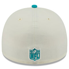 Miami Dolphins New Era 2025 NFL Draft A-Frame 59FIFTY Fitted Hat - Cream/Aqua cheap