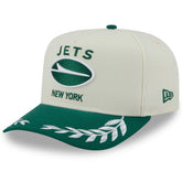 New York Jets New Era 2025 NFL Draft A-Frame 9FIFTY Snapback Hat - Cream/Green for sale