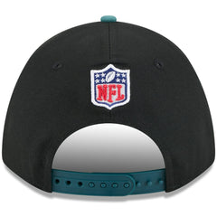 Philadelphia Eagles New Era 2025 NFL Draft 9FORTY A-Frame M-Crown Adjustable Hat - Black/Midnight Green for sale