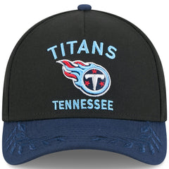Tennessee Titans New Era 2025 NFL Draft 9FORTY A-Frame M-Crown Adjustable Hat - Black/Navy sale