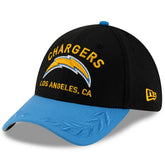Los Angeles Chargers New Era 2025 NFL Draft 39THIRTY Flex Hat - Black/Powder Blue sale