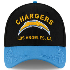 Los Angeles Chargers New Era 2025 NFL Draft 39THIRTY Flex Hat - Black/Powder Blue sale
