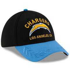 Los Angeles Chargers New Era 2025 NFL Draft 39THIRTY Flex Hat - Black/Powder Blue sale