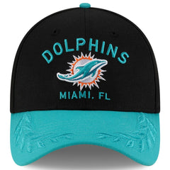 Miami Dolphins New Era 2025 NFL Draft 39THIRTY Flex Hat - Black/Aqua discount