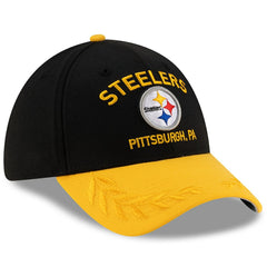 Pittsburgh Steelers New Era 2025 NFL Draft 39THIRTY Flex Hat - Black/Gold discount