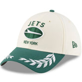 New York Jets New Era 2025 NFL Draft 39THIRTY Flex Hat - Cream/Green for sale