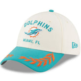 Miami Dolphins New Era 2025 NFL Draft 39THIRTY Flex Hat - Cream/Aqua outlet