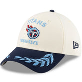 Tennessee Titans New Era 2025 NFL Draft 39THIRTY Flex Hat - Cream/Navy outlet