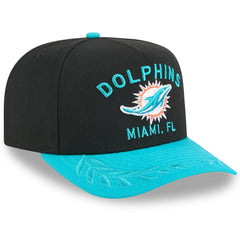Miami Dolphins New Era Youth 2025 NFL Draft A-Frame 9FIFTY Snapback Hat - Black/Aqua online